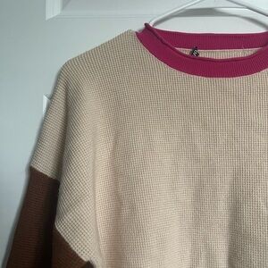 block color sweater
